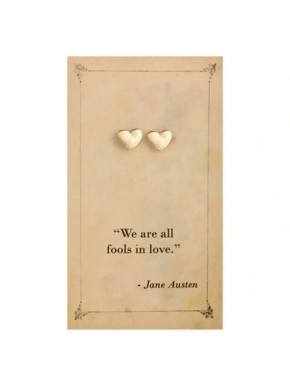 ($9) Literary Quotes Earrings - Austen